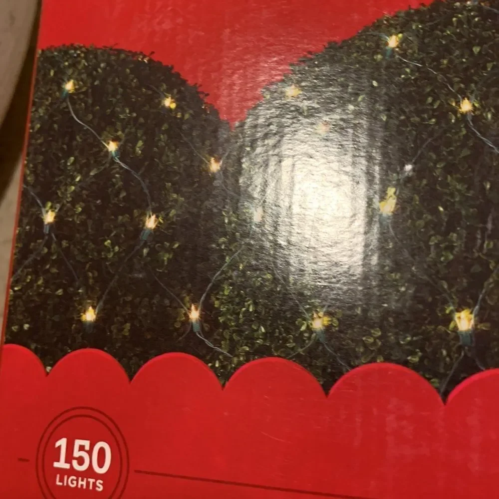 WonderShop indoor/outdoor clear net lights. 150 lights 4’X6’